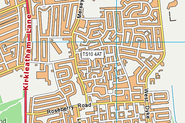 TS10 4AT map - OS VectorMap District (Ordnance Survey)