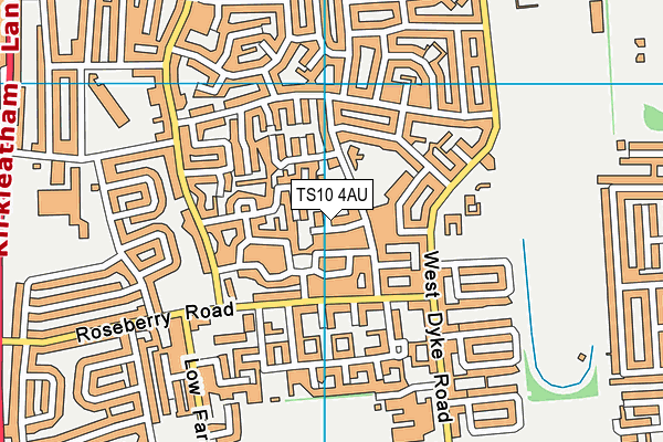 TS10 4AU map - OS VectorMap District (Ordnance Survey)