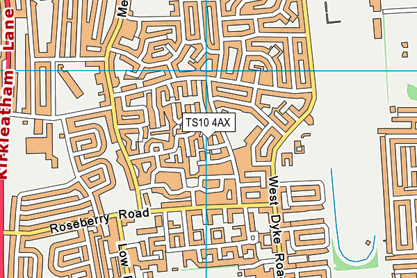 TS10 4AX map - OS VectorMap District (Ordnance Survey)