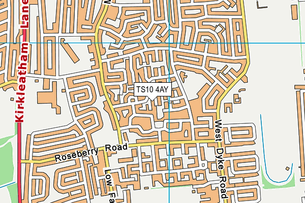 TS10 4AY map - OS VectorMap District (Ordnance Survey)