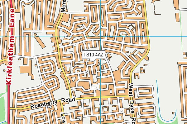 TS10 4AZ map - OS VectorMap District (Ordnance Survey)