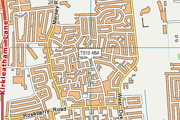 TS10 4BA map - OS VectorMap District (Ordnance Survey)