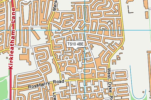TS10 4BE map - OS VectorMap District (Ordnance Survey)