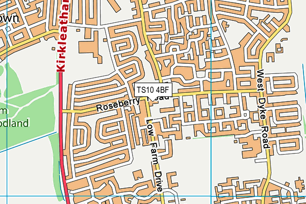 TS10 4BF map - OS VectorMap District (Ordnance Survey)