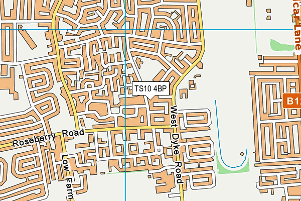 TS10 4BP map - OS VectorMap District (Ordnance Survey)