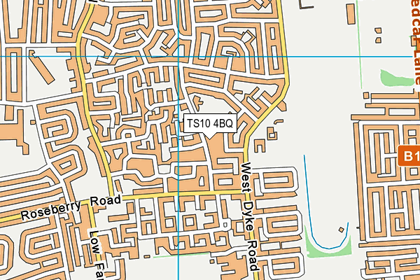 TS10 4BQ map - OS VectorMap District (Ordnance Survey)