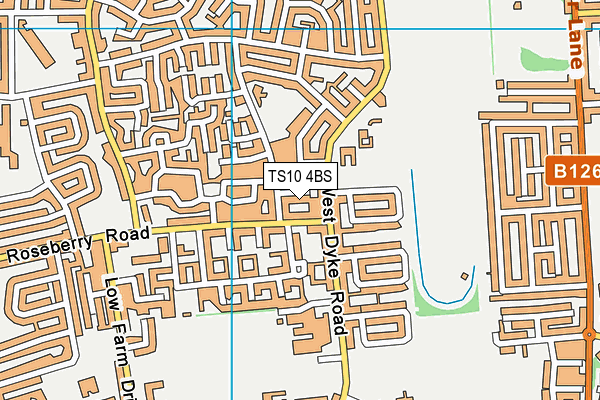 TS10 4BS map - OS VectorMap District (Ordnance Survey)