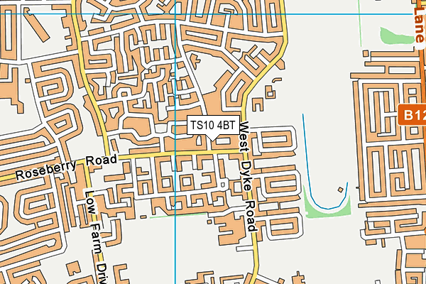 TS10 4BT map - OS VectorMap District (Ordnance Survey)