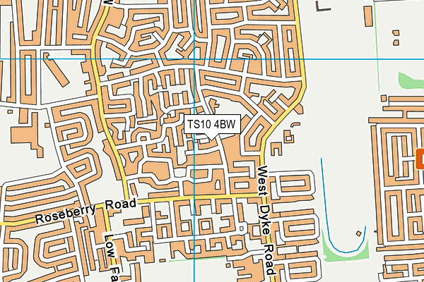 TS10 4BW map - OS VectorMap District (Ordnance Survey)