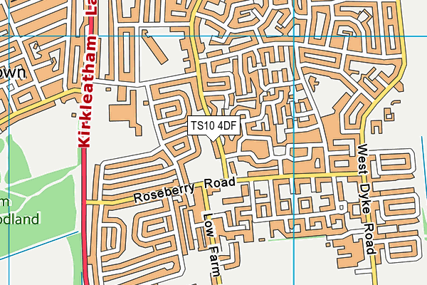 TS10 4DF map - OS VectorMap District (Ordnance Survey)