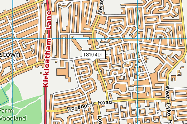 TS10 4DT map - OS VectorMap District (Ordnance Survey)