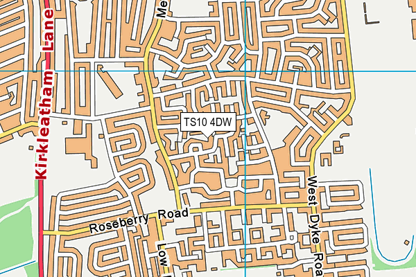 TS10 4DW map - OS VectorMap District (Ordnance Survey)