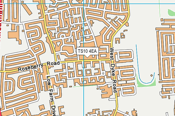TS10 4EA map - OS VectorMap District (Ordnance Survey)