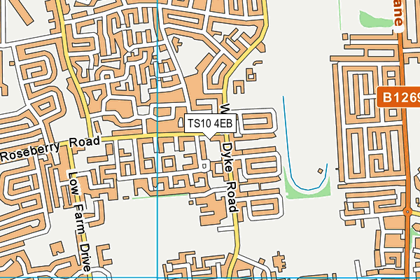 TS10 4EB map - OS VectorMap District (Ordnance Survey)