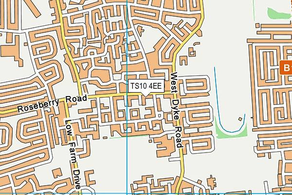 TS10 4EE map - OS VectorMap District (Ordnance Survey)