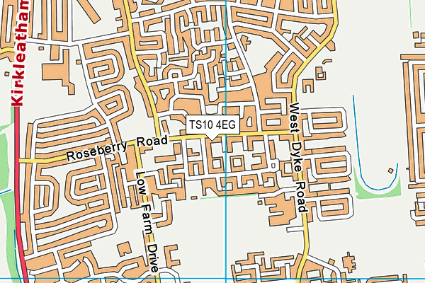 TS10 4EG map - OS VectorMap District (Ordnance Survey)