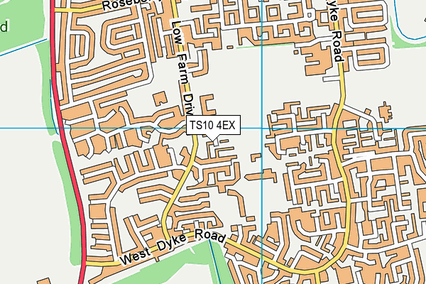 TS10 4EX map - OS VectorMap District (Ordnance Survey)