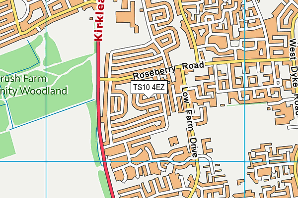 TS10 4EZ map - OS VectorMap District (Ordnance Survey)