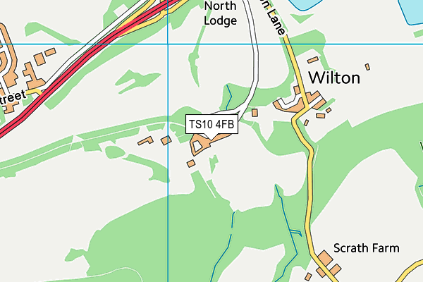 TS10 4FB map - OS VectorMap District (Ordnance Survey)