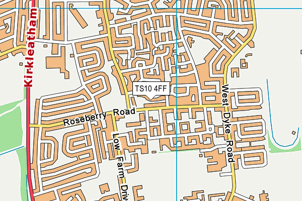 TS10 4FF map - OS VectorMap District (Ordnance Survey)