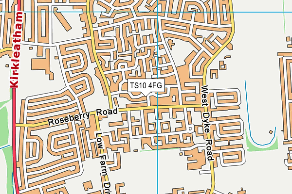 TS10 4FG map - OS VectorMap District (Ordnance Survey)