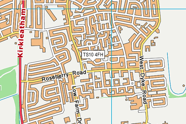 TS10 4FH map - OS VectorMap District (Ordnance Survey)