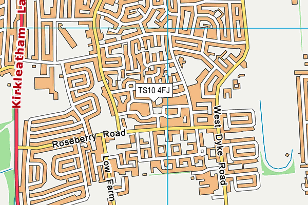 TS10 4FJ map - OS VectorMap District (Ordnance Survey)