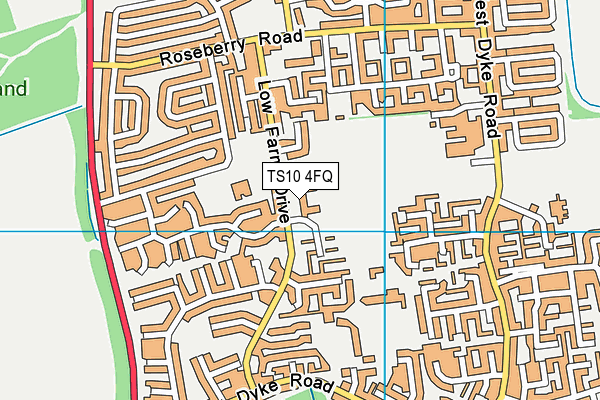 TS10 4FQ map - OS VectorMap District (Ordnance Survey)