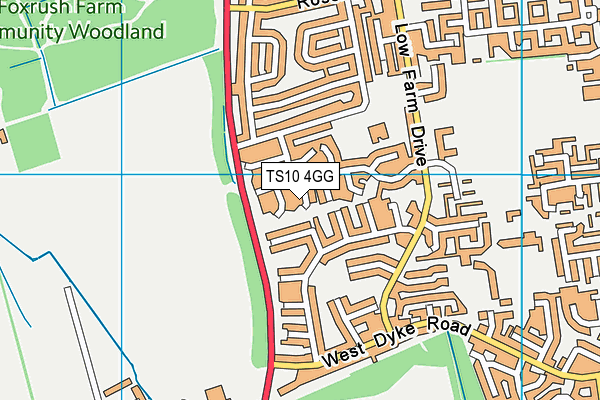 TS10 4GG map - OS VectorMap District (Ordnance Survey)