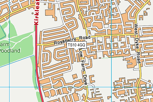 TS10 4GQ map - OS VectorMap District (Ordnance Survey)