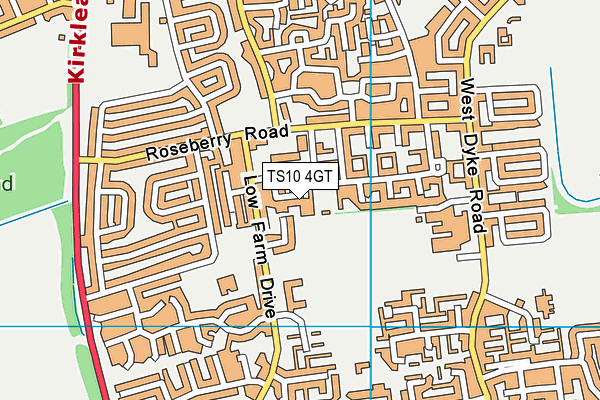 TS10 4GT map - OS VectorMap District (Ordnance Survey)