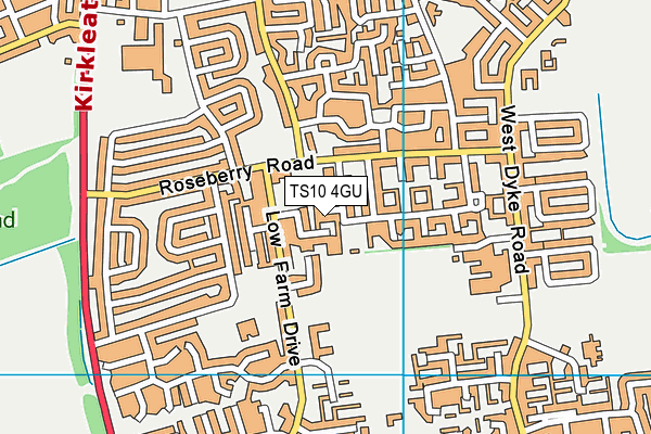 TS10 4GU map - OS VectorMap District (Ordnance Survey)