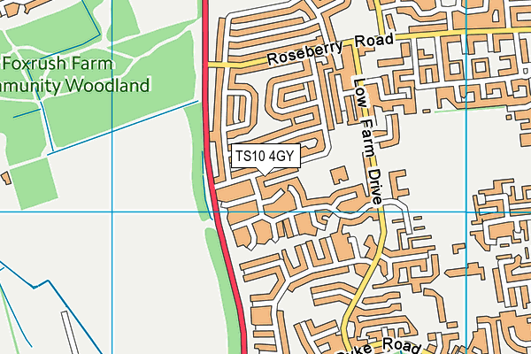 TS10 4GY map - OS VectorMap District (Ordnance Survey)