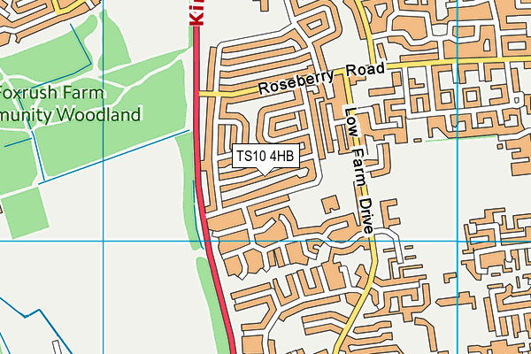 TS10 4HB map - OS VectorMap District (Ordnance Survey)