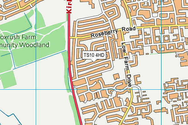 TS10 4HD map - OS VectorMap District (Ordnance Survey)