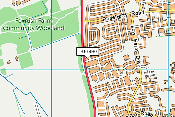 TS10 4HG map - OS VectorMap District (Ordnance Survey)