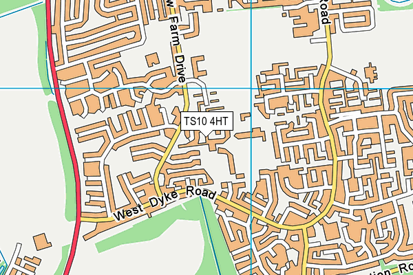 TS10 4HT map - OS VectorMap District (Ordnance Survey)