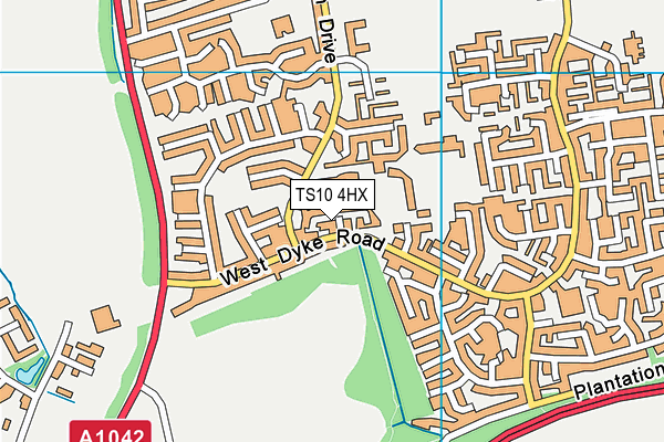 TS10 4HX map - OS VectorMap District (Ordnance Survey)