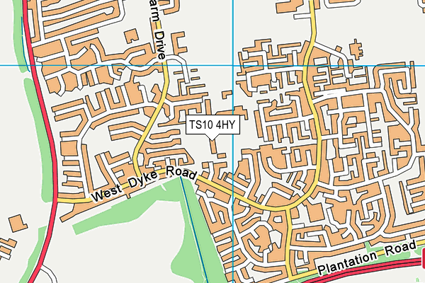 TS10 4HY map - OS VectorMap District (Ordnance Survey)