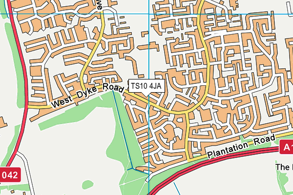 TS10 4JA map - OS VectorMap District (Ordnance Survey)