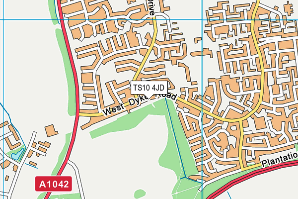 TS10 4JD map - OS VectorMap District (Ordnance Survey)