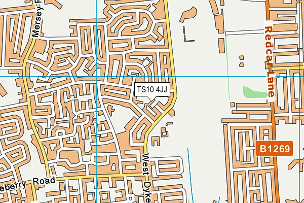 TS10 4JJ map - OS VectorMap District (Ordnance Survey)