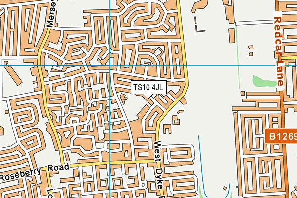 TS10 4JL map - OS VectorMap District (Ordnance Survey)