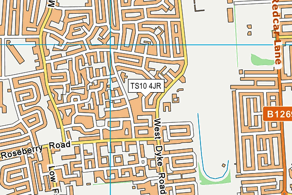 TS10 4JR map - OS VectorMap District (Ordnance Survey)