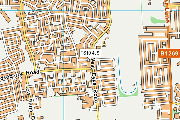 TS10 4JS map - OS VectorMap District (Ordnance Survey)