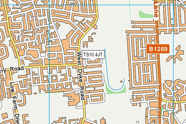 TS10 4JT map - OS VectorMap District (Ordnance Survey)