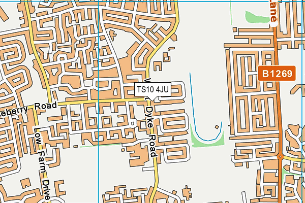 TS10 4JU map - OS VectorMap District (Ordnance Survey)