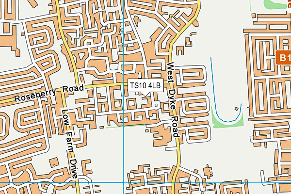 TS10 4LB map - OS VectorMap District (Ordnance Survey)