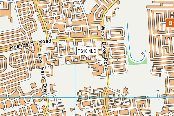 TS10 4LD map - OS VectorMap District (Ordnance Survey)