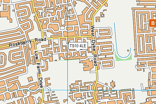 TS10 4LE map - OS VectorMap District (Ordnance Survey)